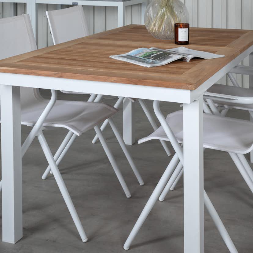 Matgrupp Utomhus Venture Home Pave med 4 Act Trädgårdsstolar L: 160 cm