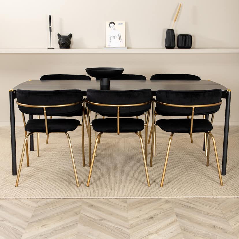 Matgrupp Venture Home Paris med 6 Aris Stolar