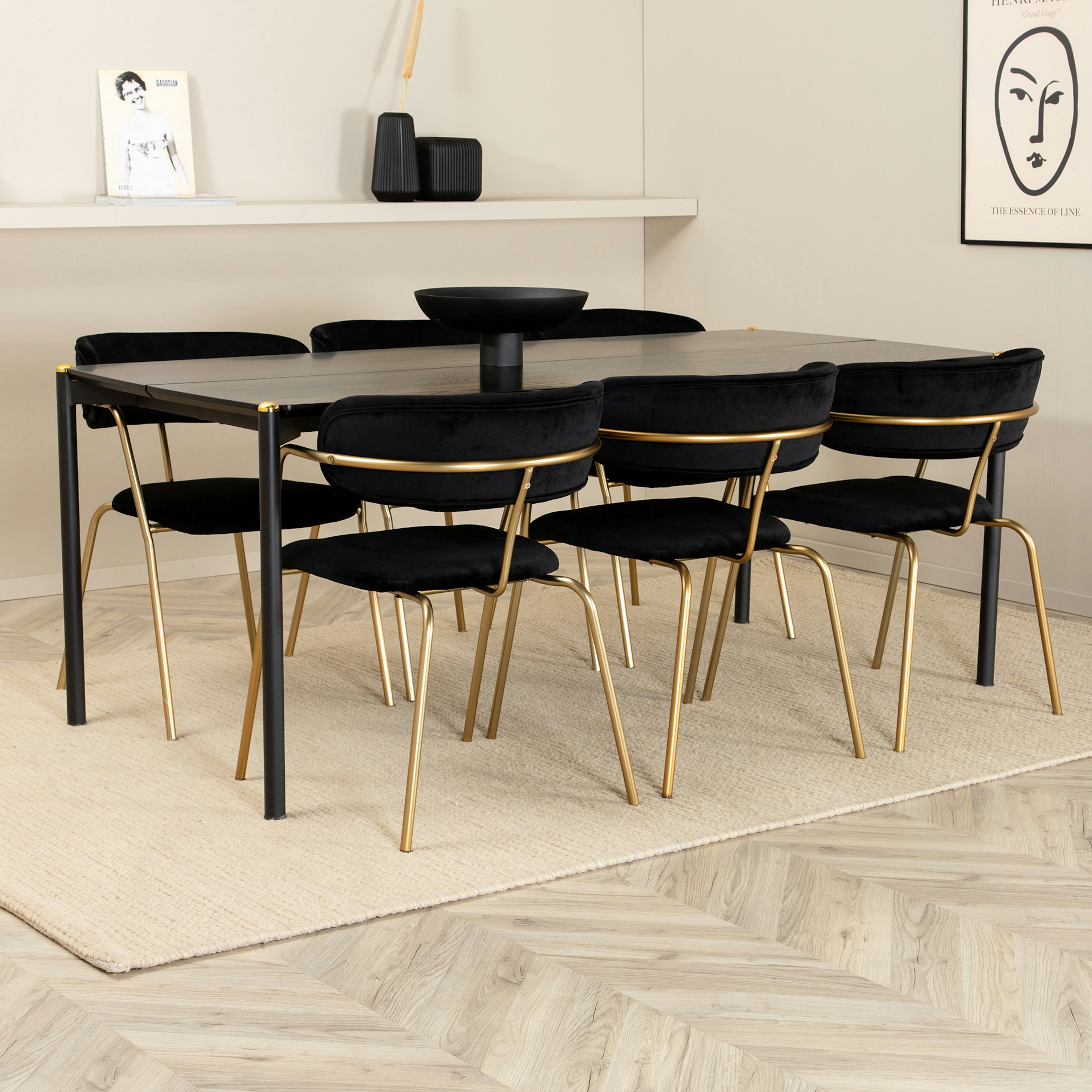 Matgrupp Venture Home Paris med 6 Aris Stolar