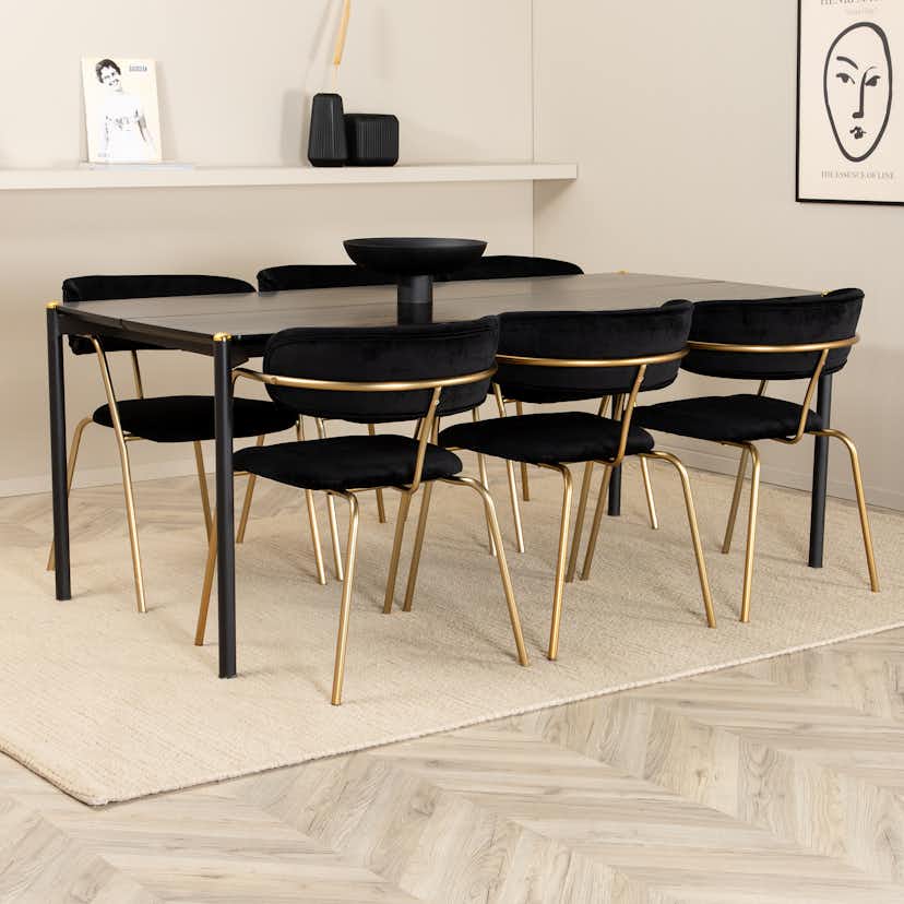 Matgrupp Venture Home Paris med 6 Aris Stolar