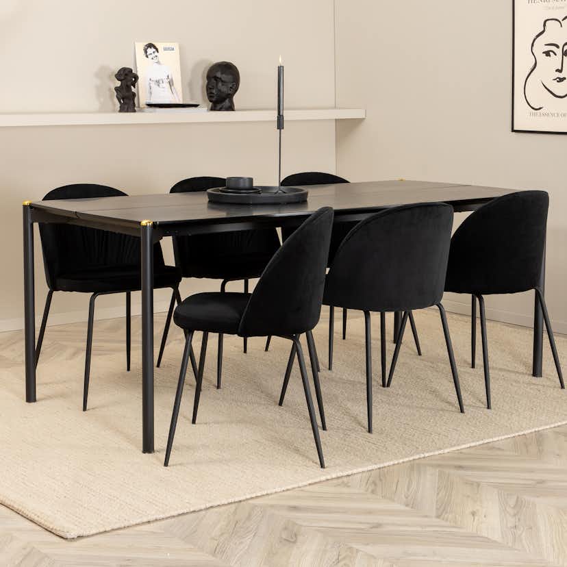 Matgrupp Venture Home Paris med 6 Wrigley Stolar