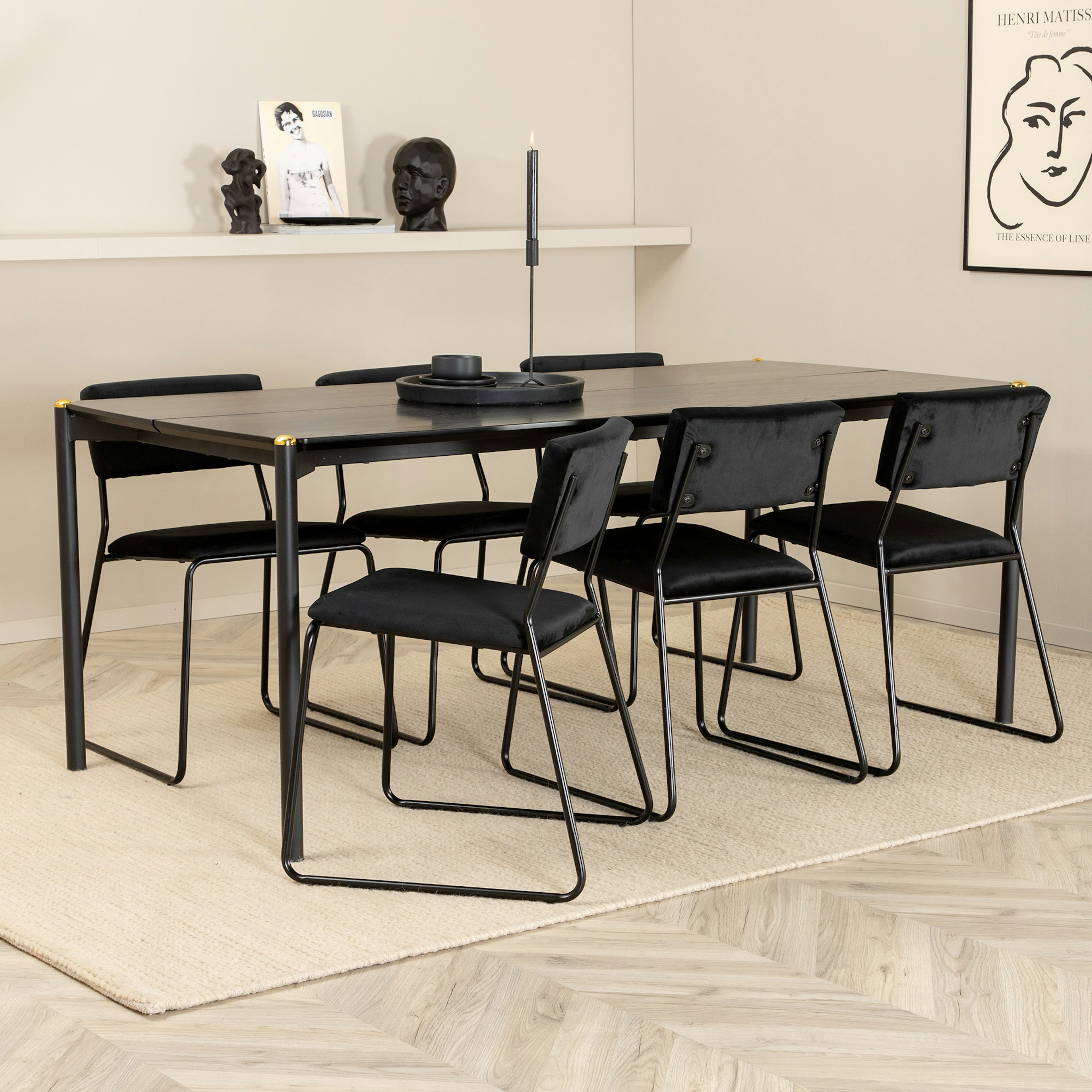 Matgrupp Venture Home Paris med 6 Kungshamn Stolar