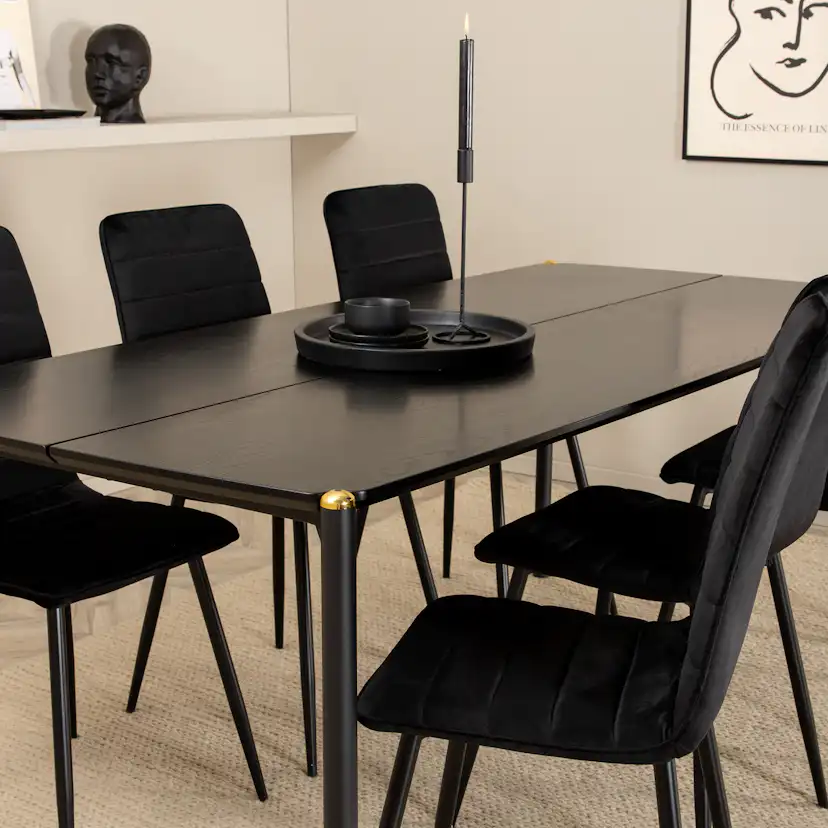 Matgrupp Venture Home Paris med 6 Walerina Stolar