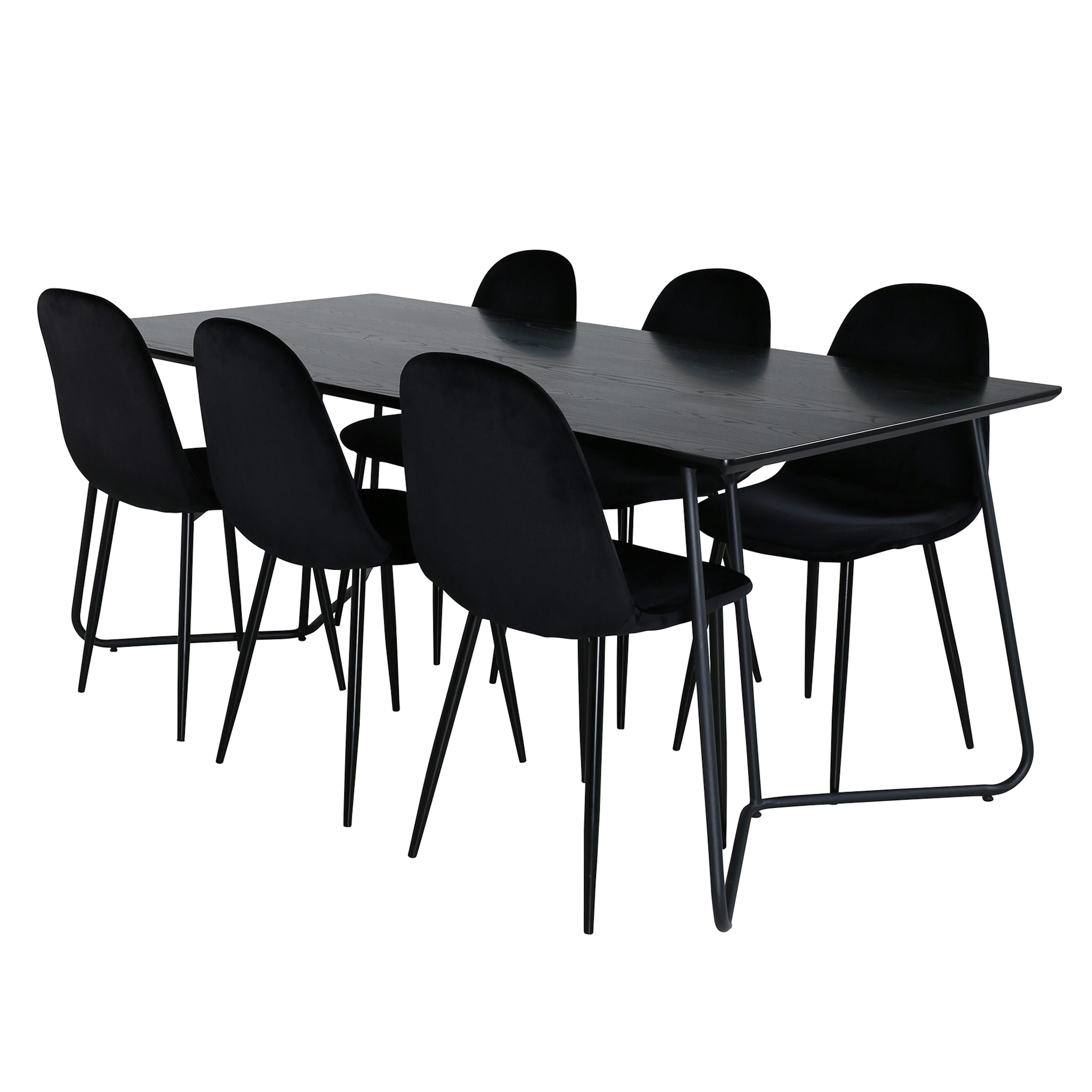 Matgrupp Venture Home Annika med 6 Pobbie Stolar Sammet