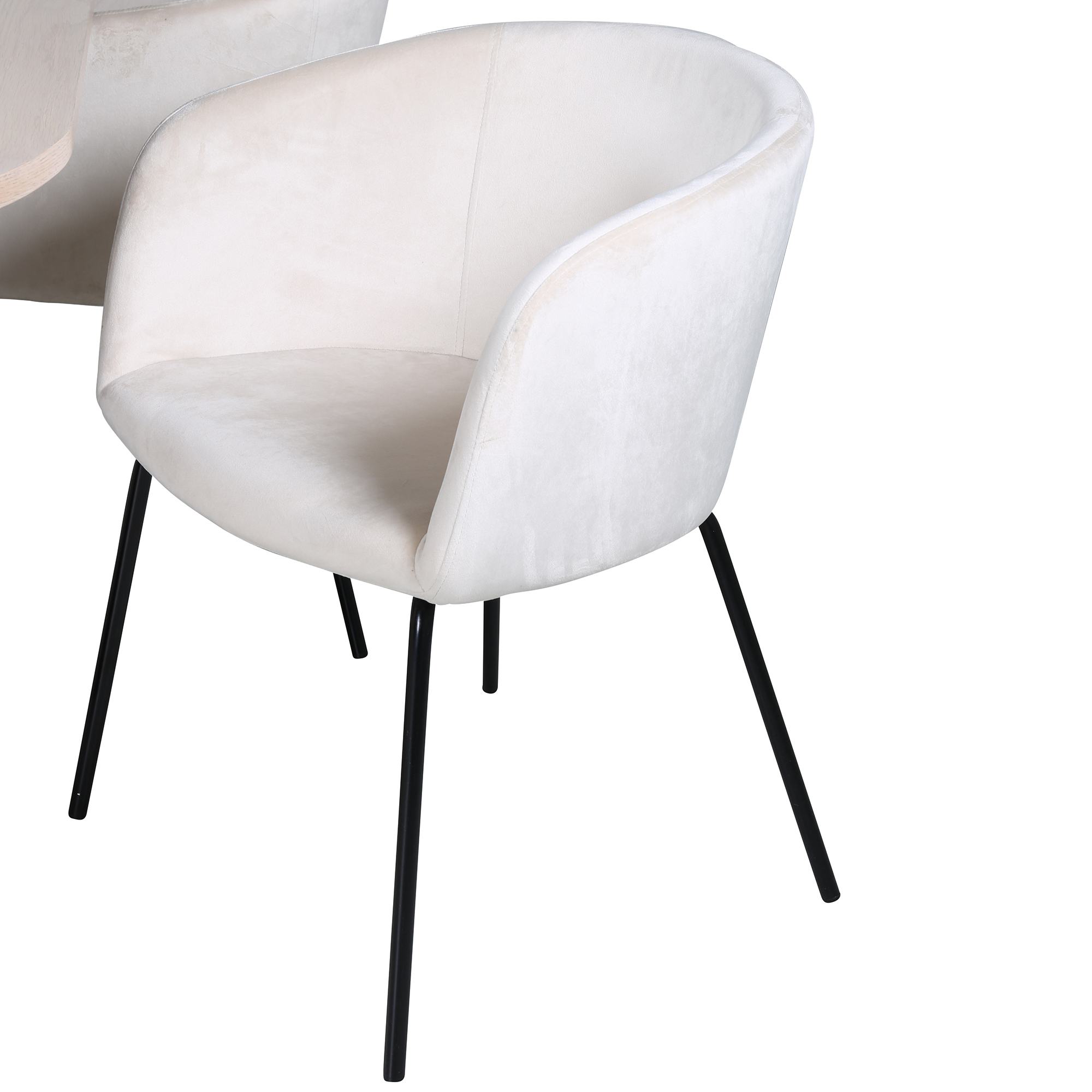 Matgrupp Venture Home Bianca med 4 Bergen Stolar Sammet