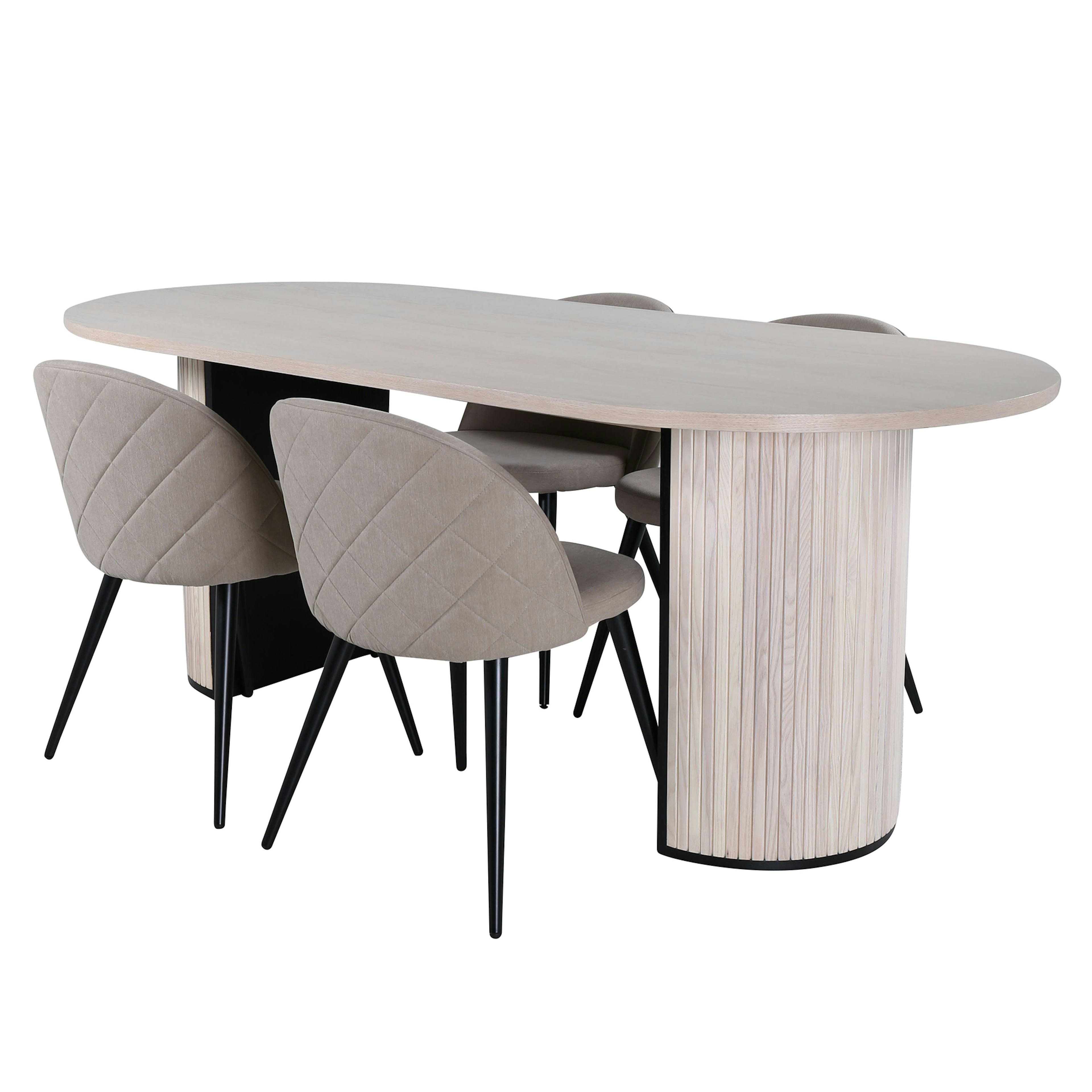 Matgrupp Venture Home Bianca med 4 Valentina Stitcthes Stolar Polyester