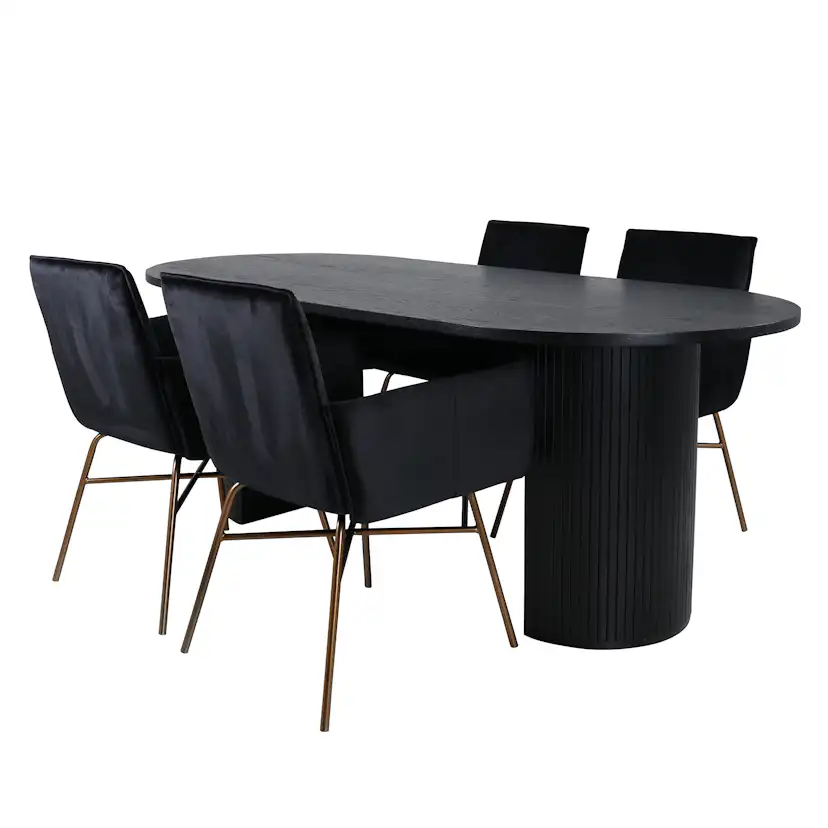 Matgrupp Venture Home Bianca med 4 Annika Stolar