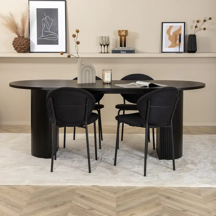 Matgrupp Venture Home Bianca med 4 Valor Stolar