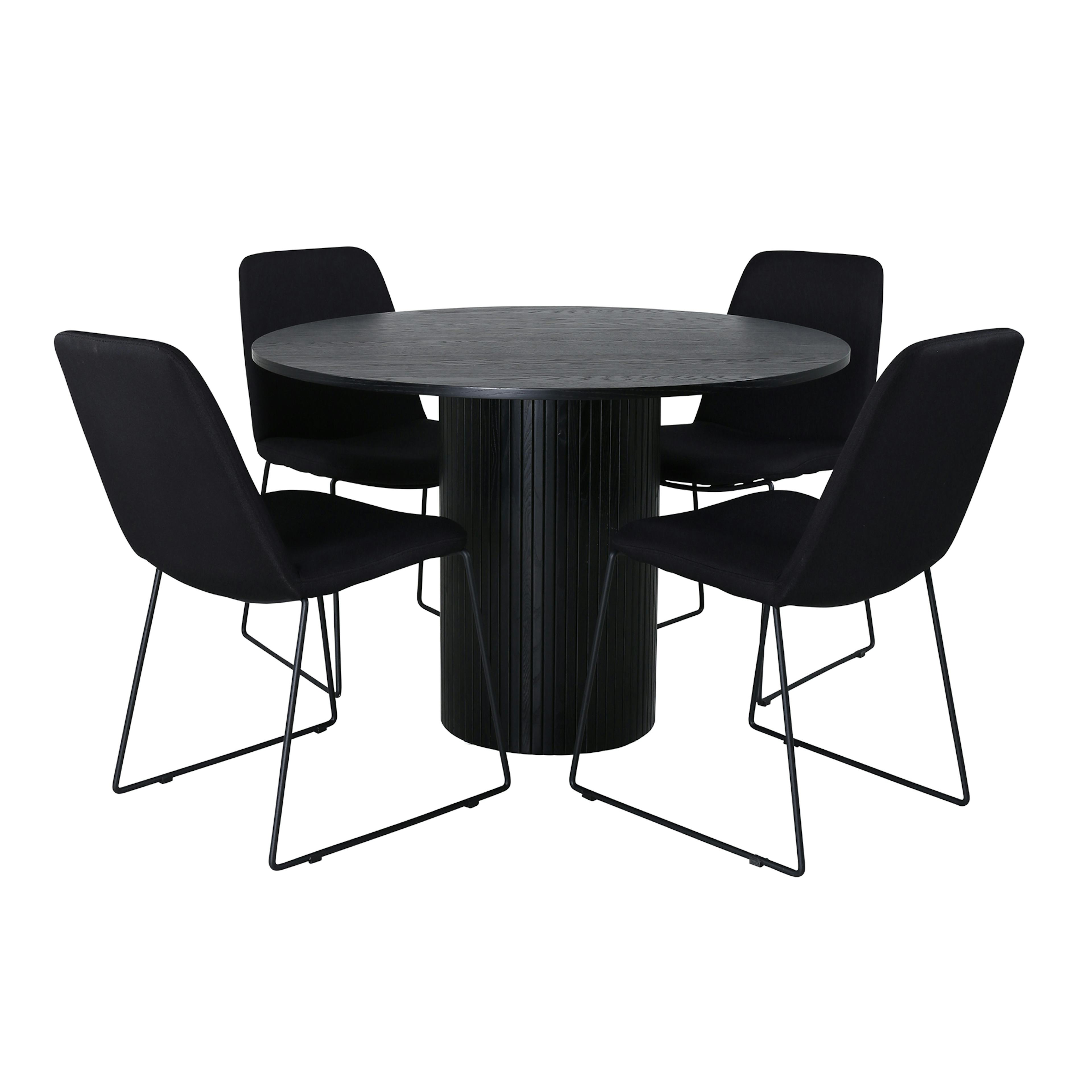 Matgrupp Venture Home Bianca Rund med 4 Muscot Stolar