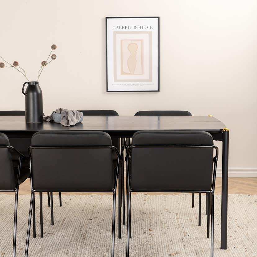 Matgrupp Venture Home Paris matbord och Tjärö matstol