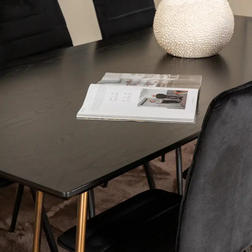 Matgrupp Venture Home Annika med 6 Walerina Stolar Sammet