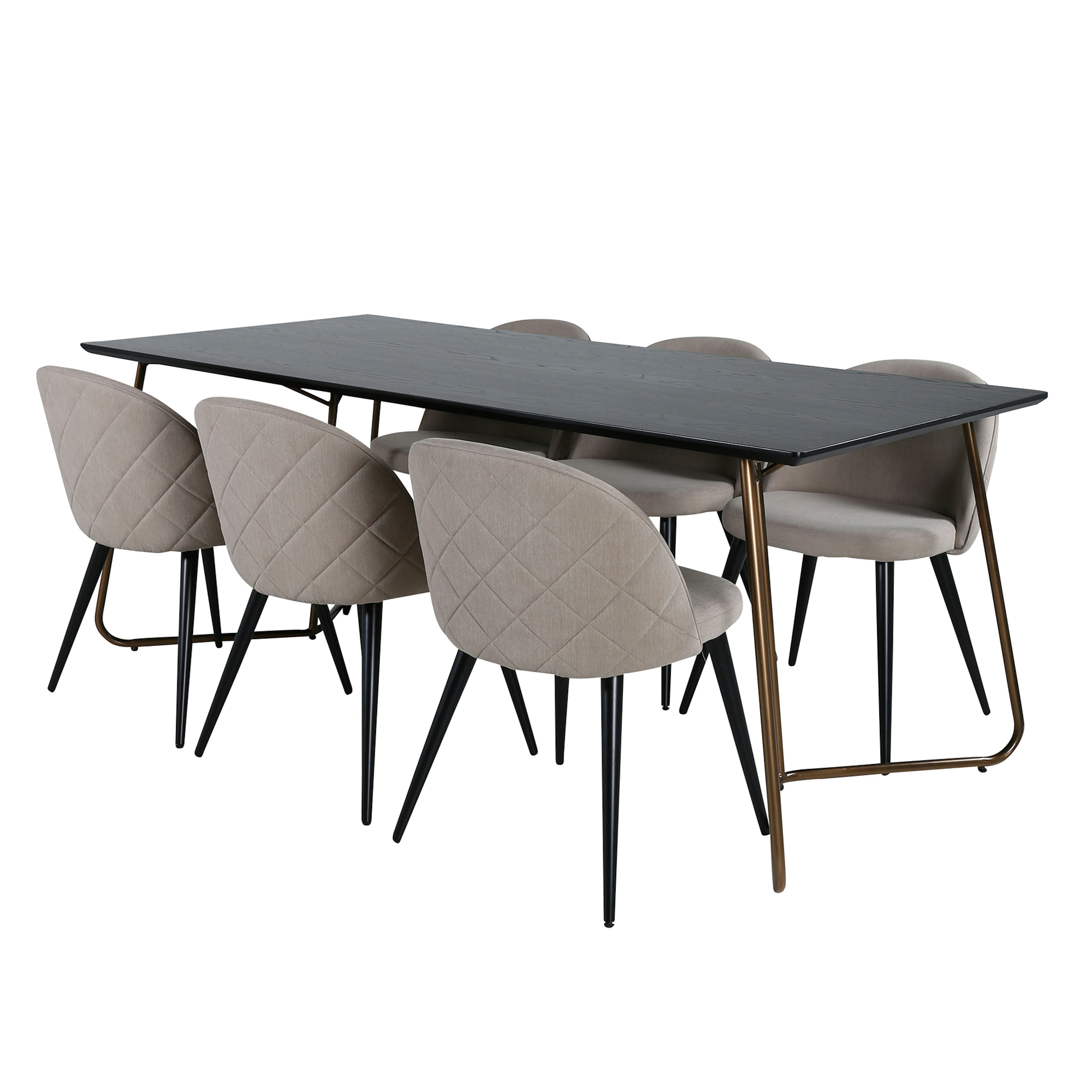 Matgrupp Venture Home Annika med 6 Valentina Stitcthes Stolar