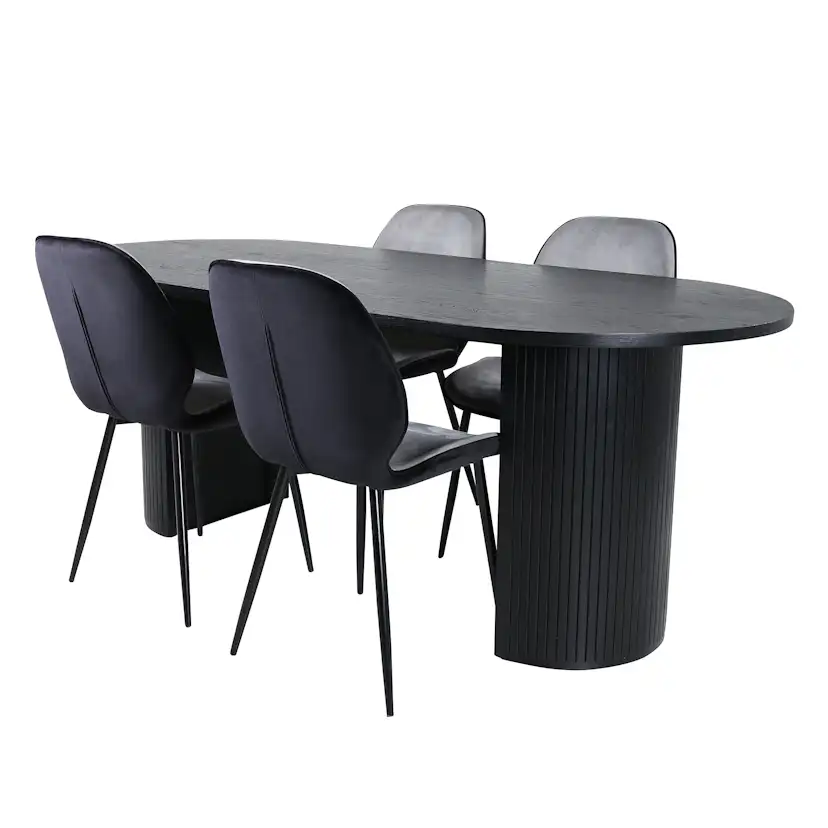 Matgrupp Venture Home Bianca med 4 Elisa Stolar