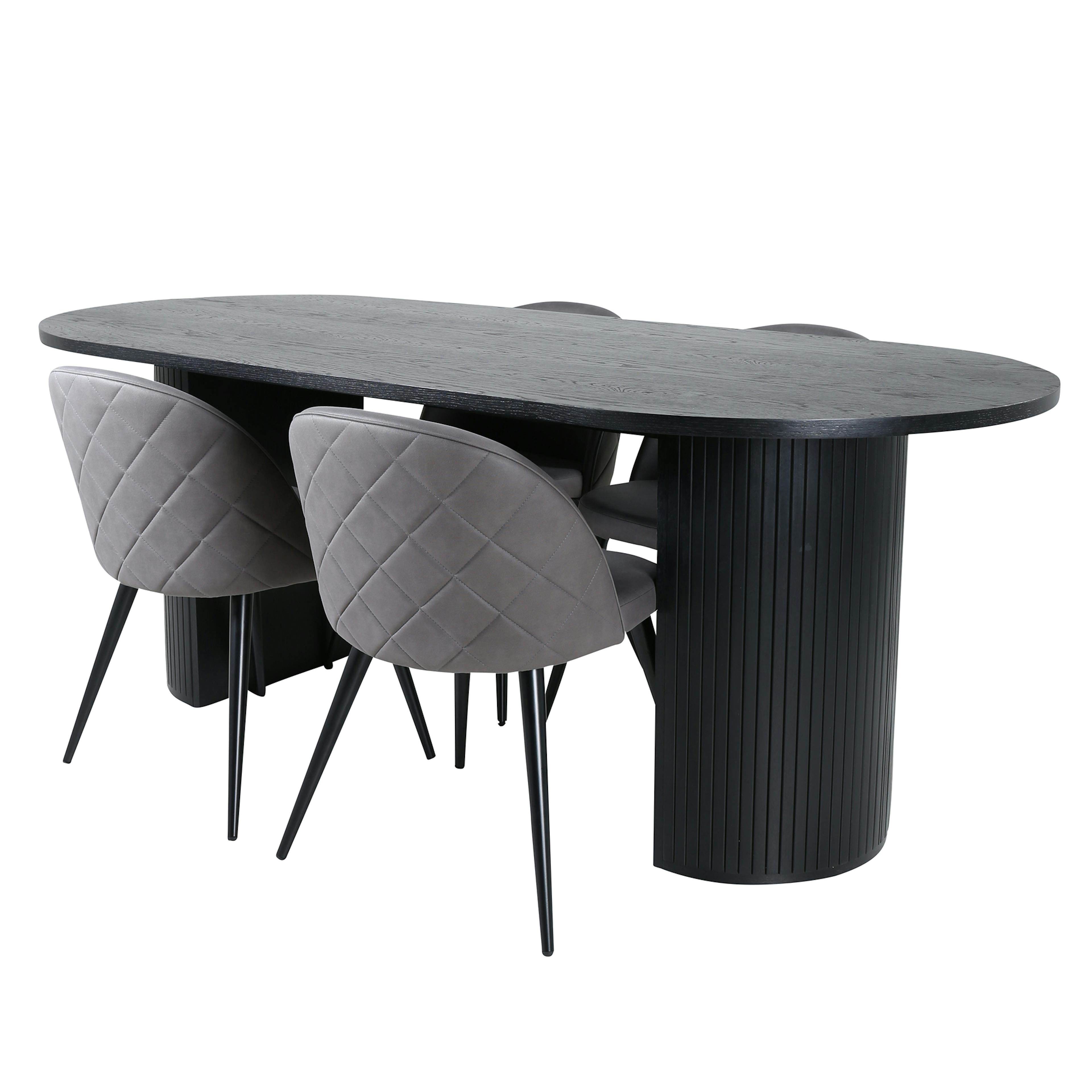 Matgrupp Venture Home Bianca med 4 Valentina Stitcthes Stolar