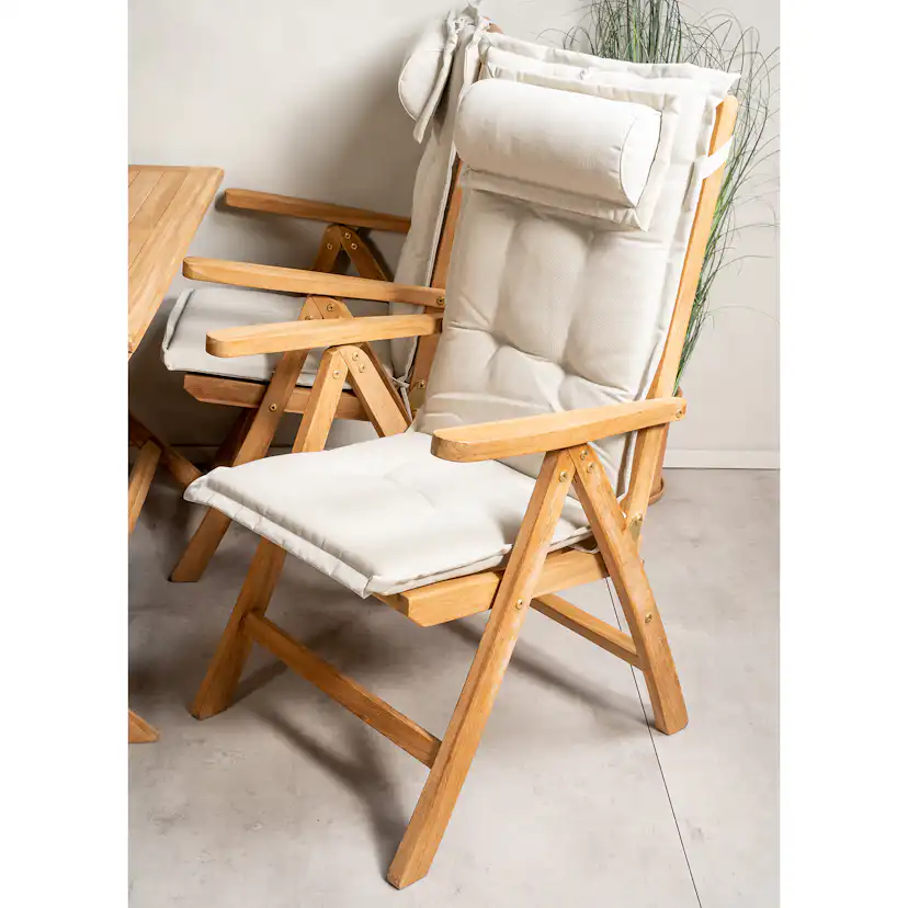 Matgrupp Venture Home Kenya 120x70 Teak med 4 Kenya Positionsfåtöljer