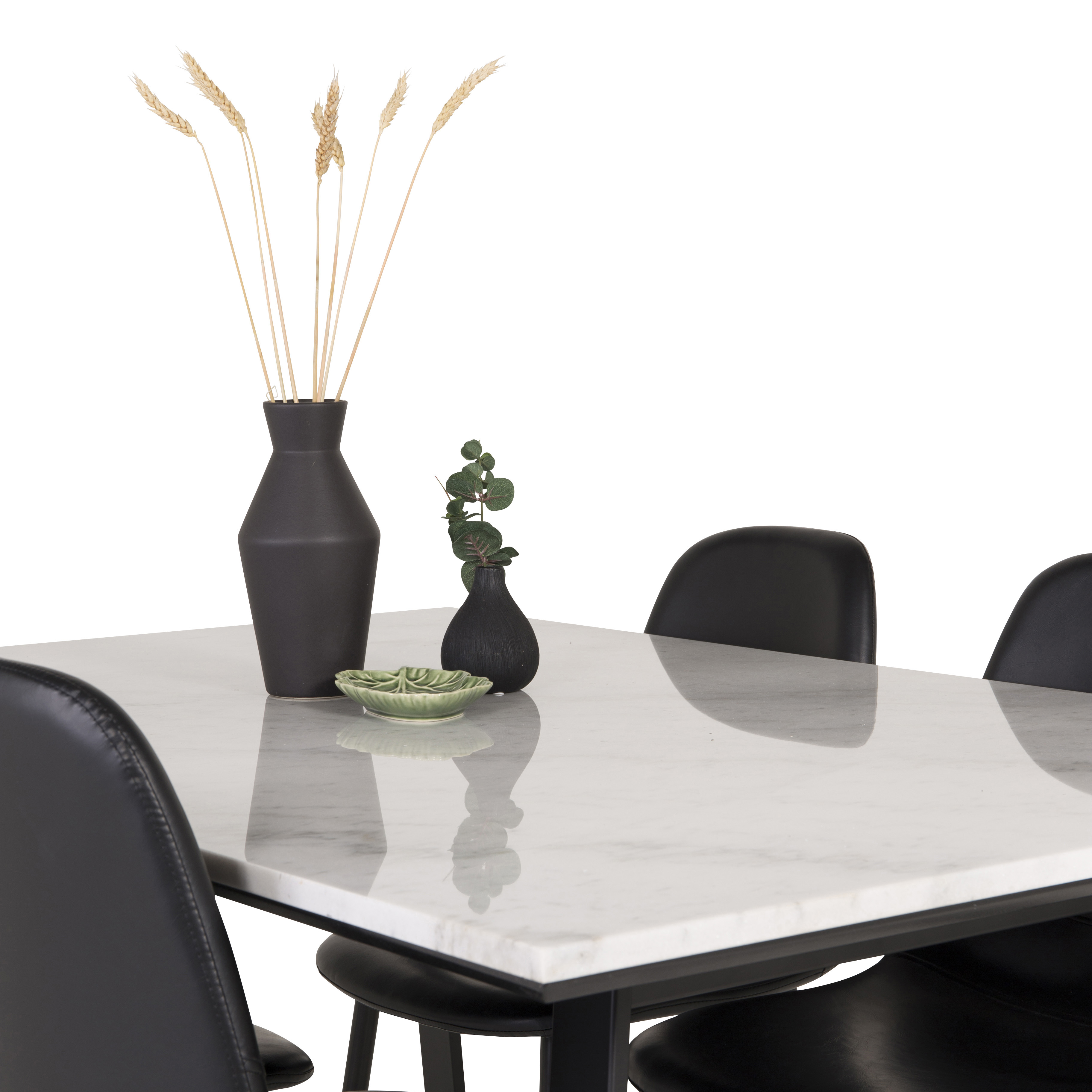 Matgrupp Venture Home Estelle 140 med 4 Pobbie Stolar Läder