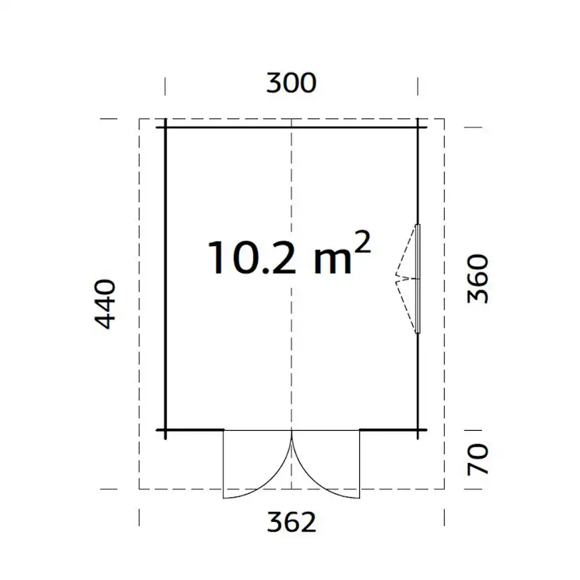 Stuga Palmako Sally 10,8 m2