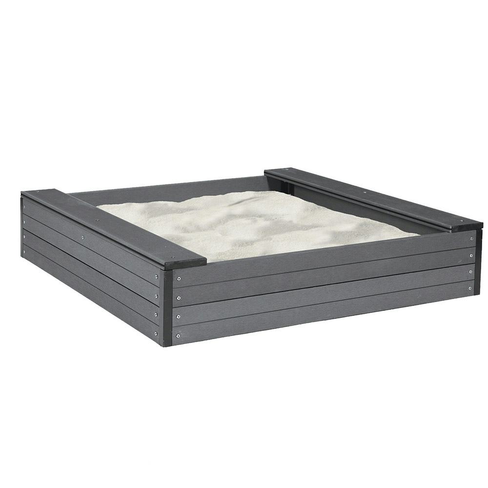 Sandlåda Nordic Play 120X120 cm Inkl. Nät och 240 Kg Sand