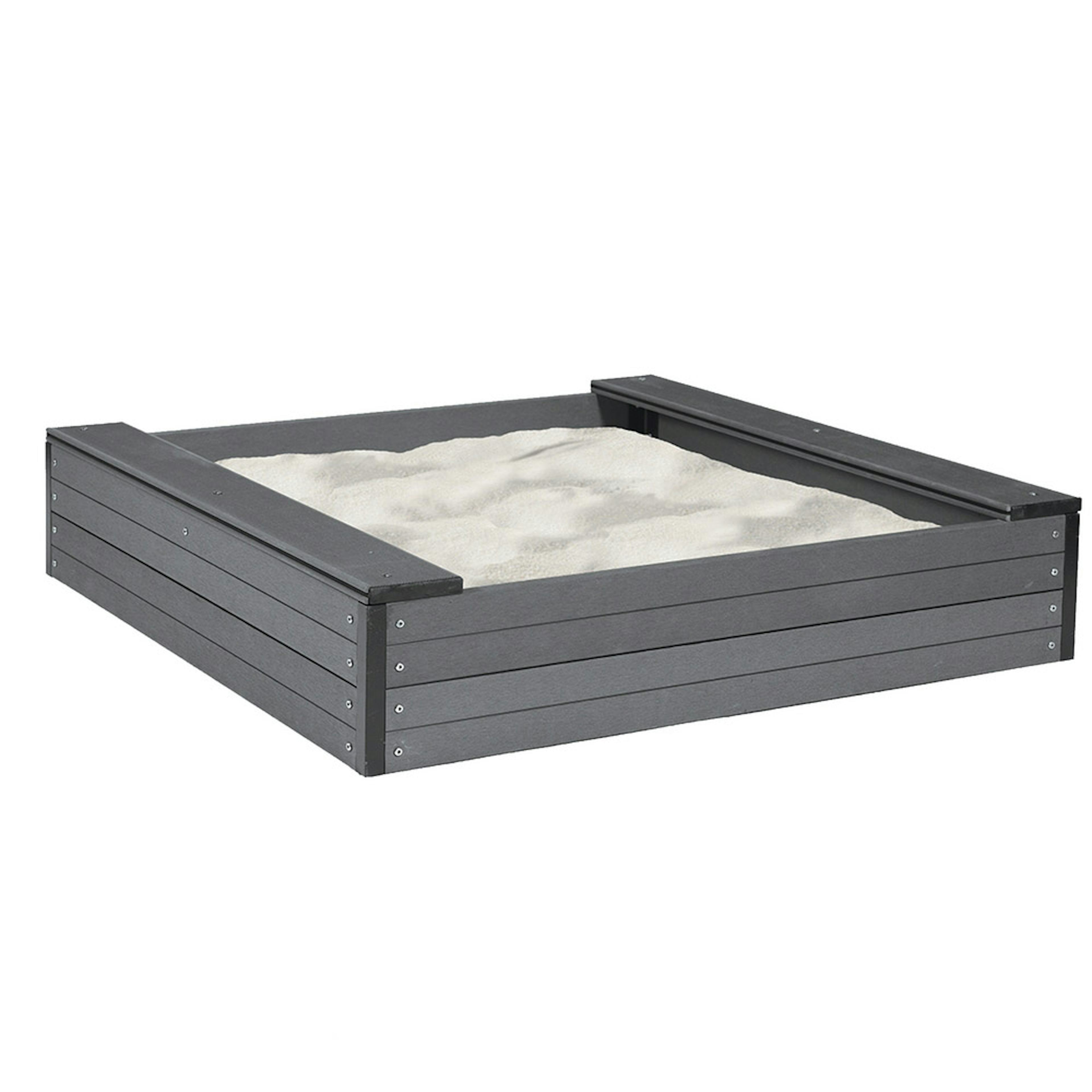 Sandlåda Nordic Play 120X120 cm Inkl. Nät och 240 Kg Sand