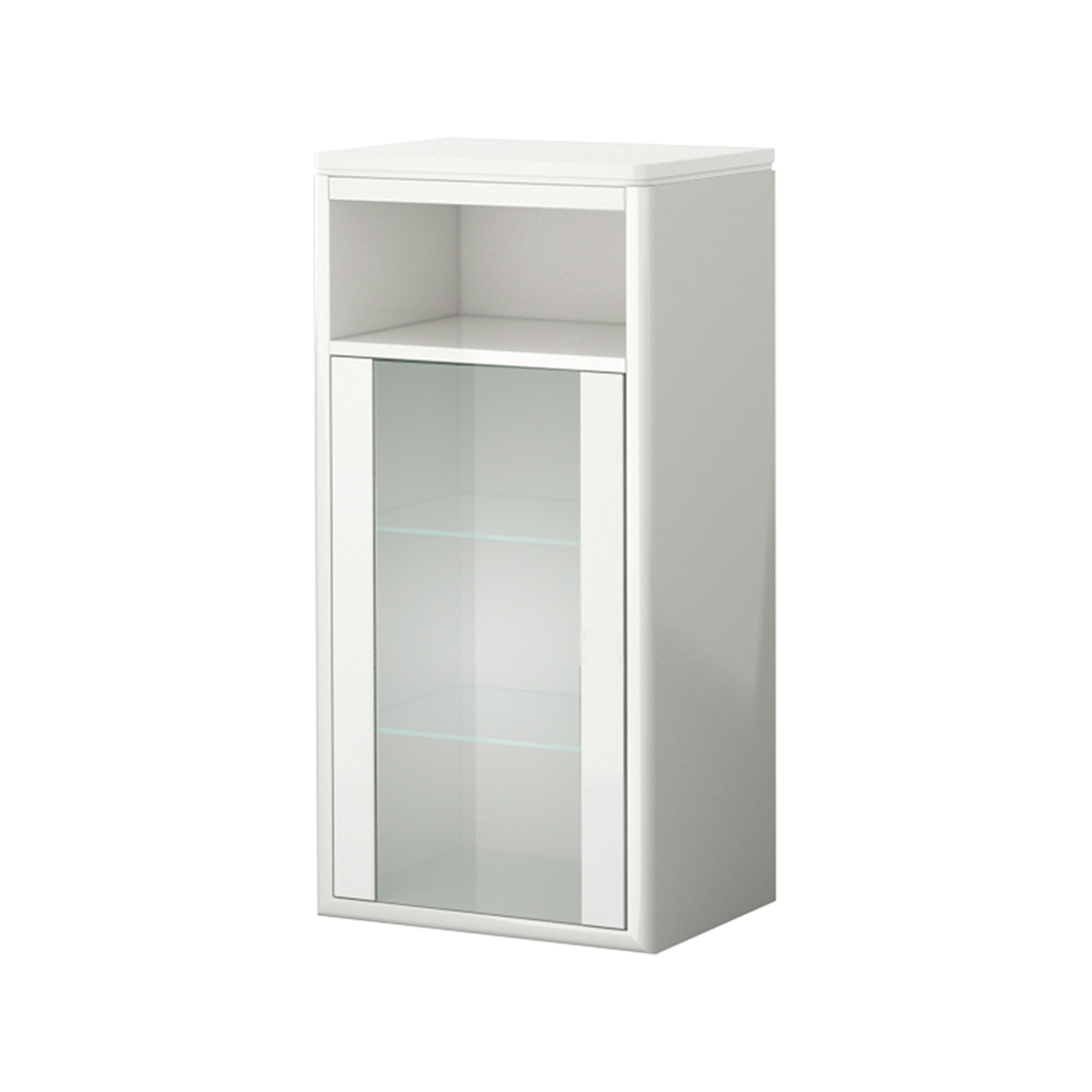 Sidoskåp DuoBad Vilan med Frostglasdörr