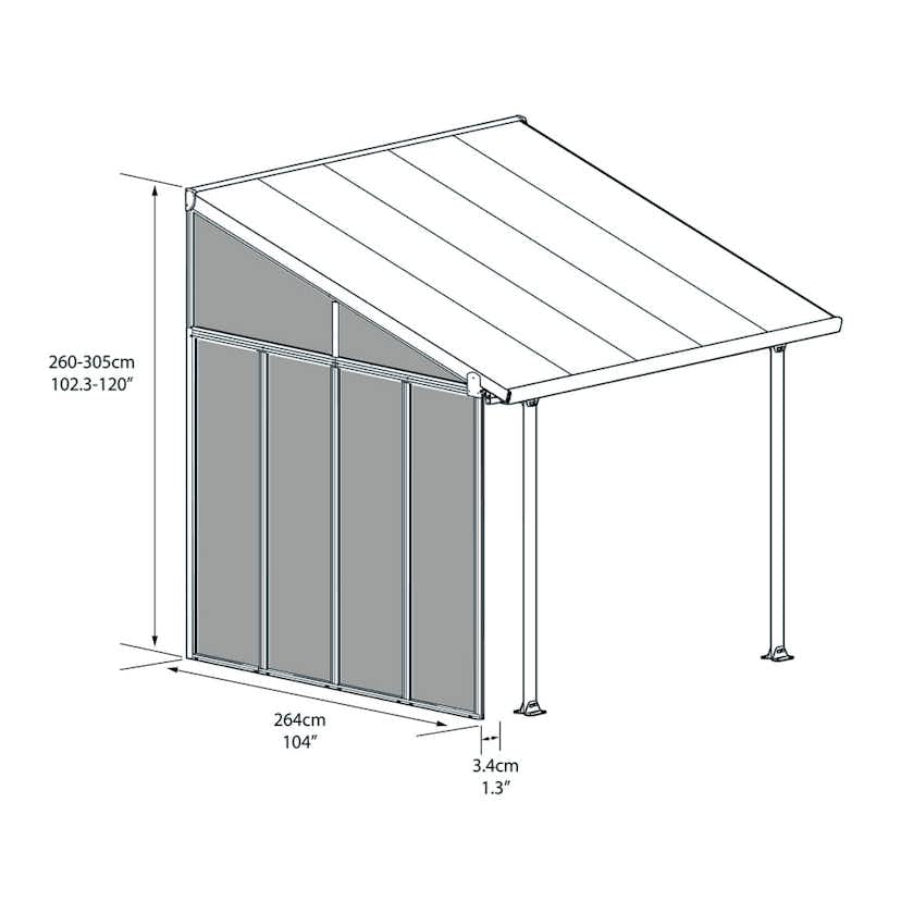Sidovägg Canopia by Palram till Feria
