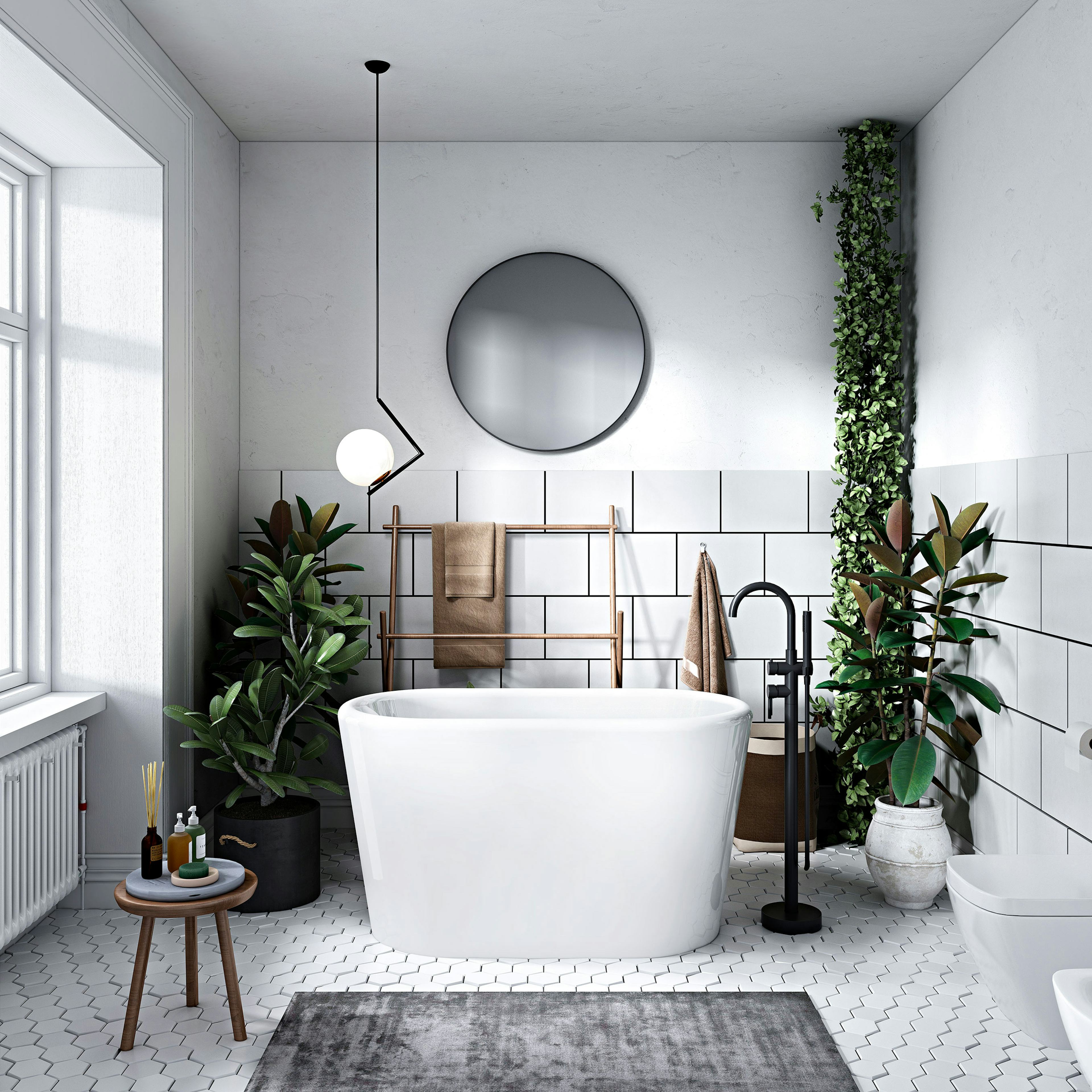 Sittbadkar Bathlife Ideal Fristående Vit