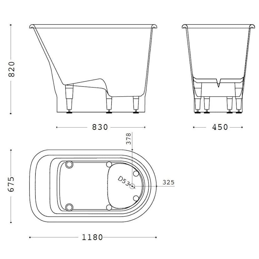 Sittbadkar LH Monaco