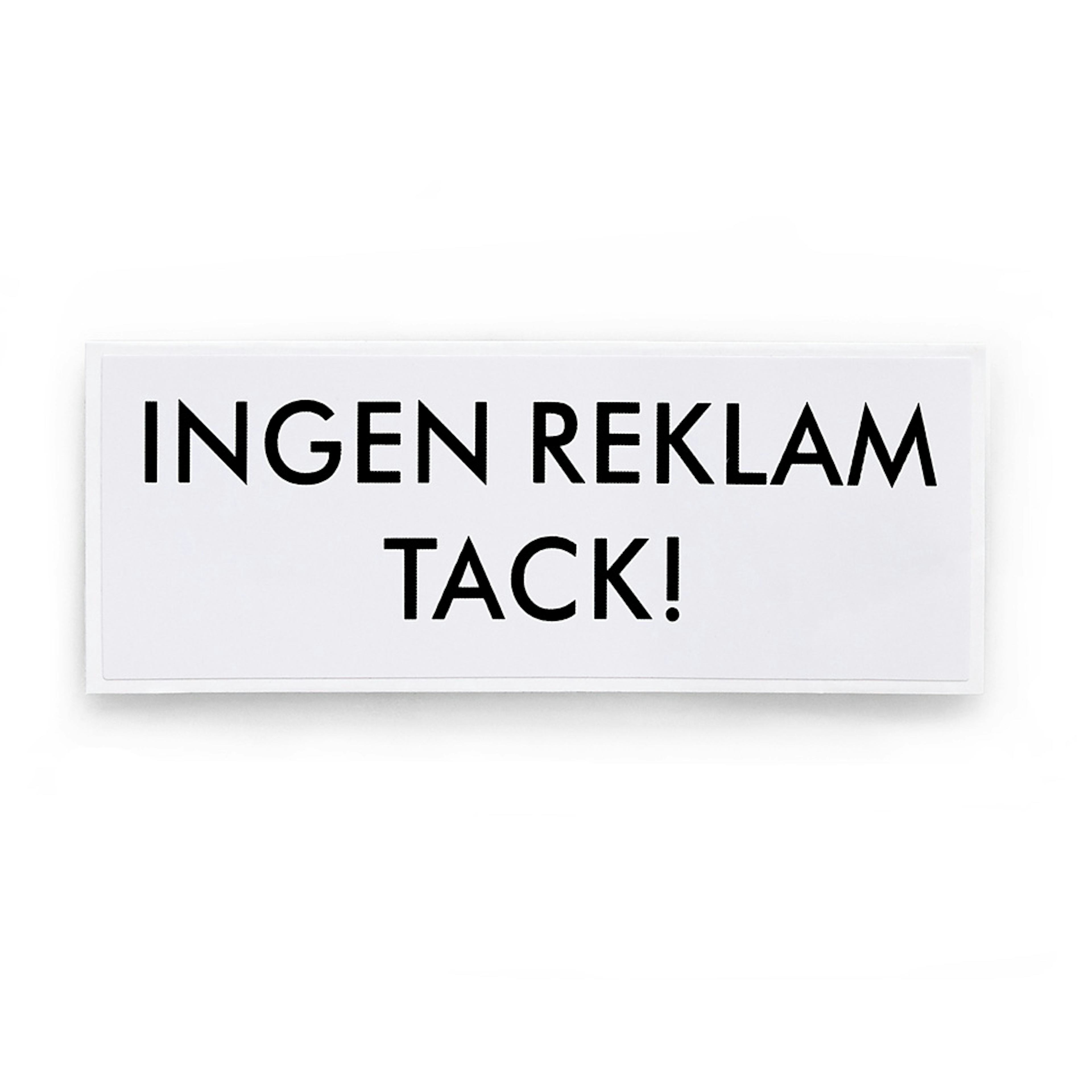 Självhäftande Dekal Habo Ingen Reklam Tack