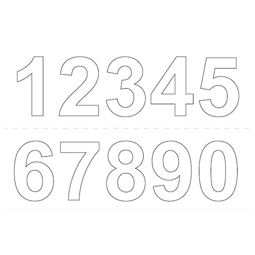 Självhäftande Siffror Habo 50 mm