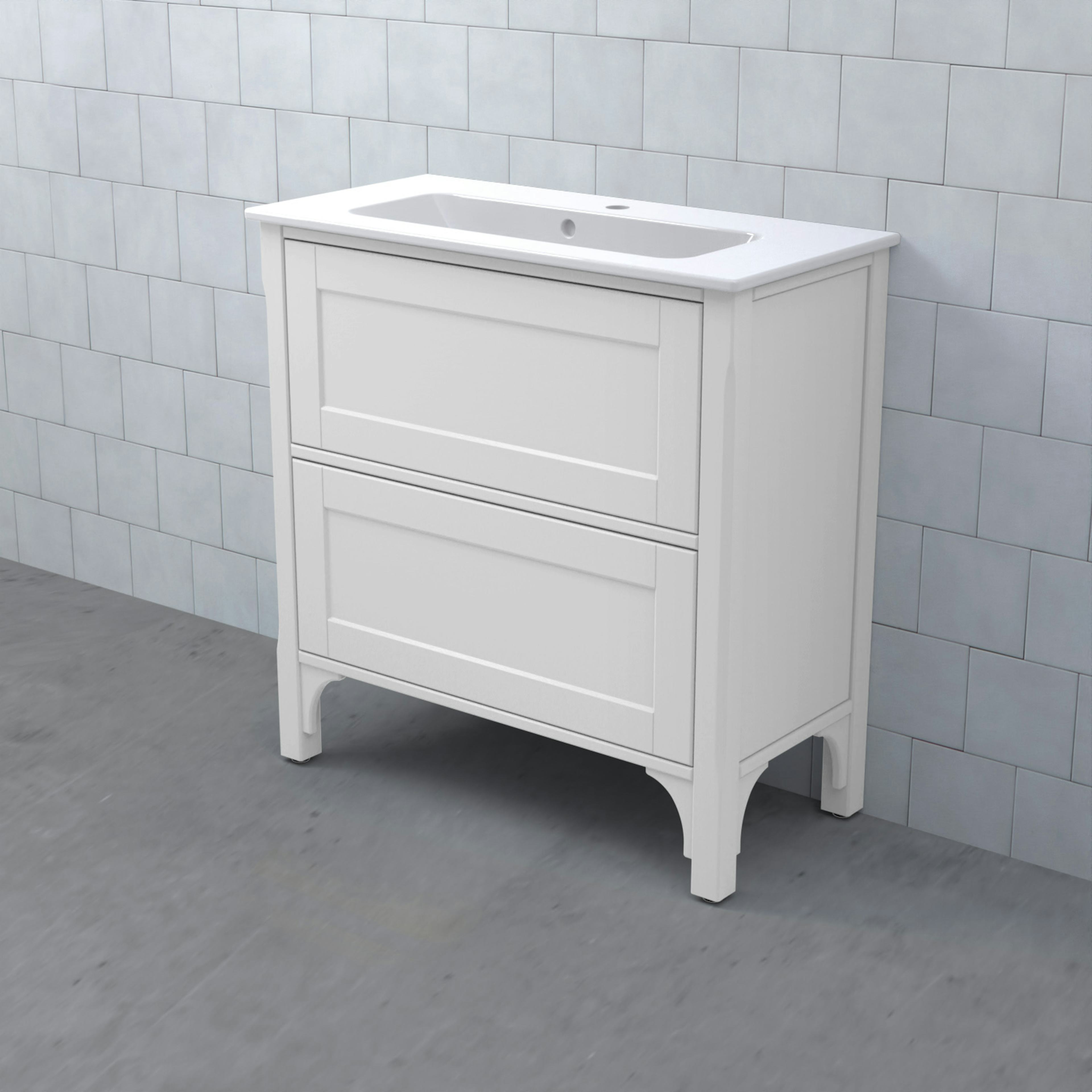 Tvättställsskåp Björbo Badrum Saga Enkel Kompakt