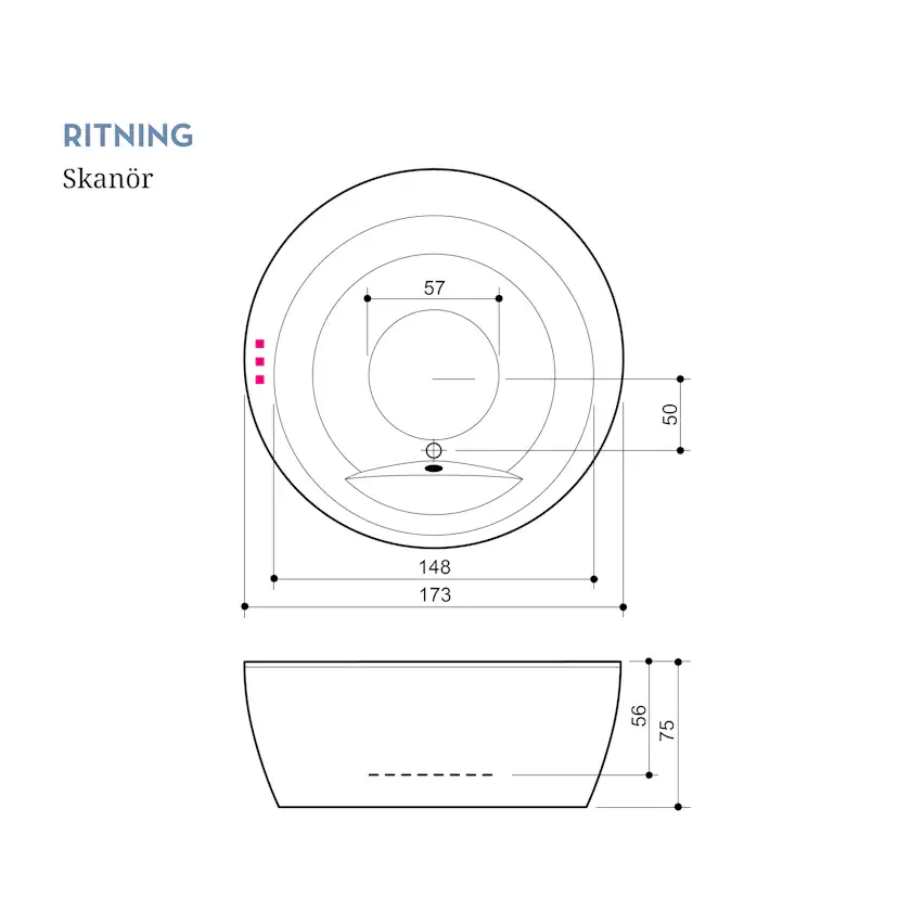 Bubbelbadkar Swebad Skanör LYX