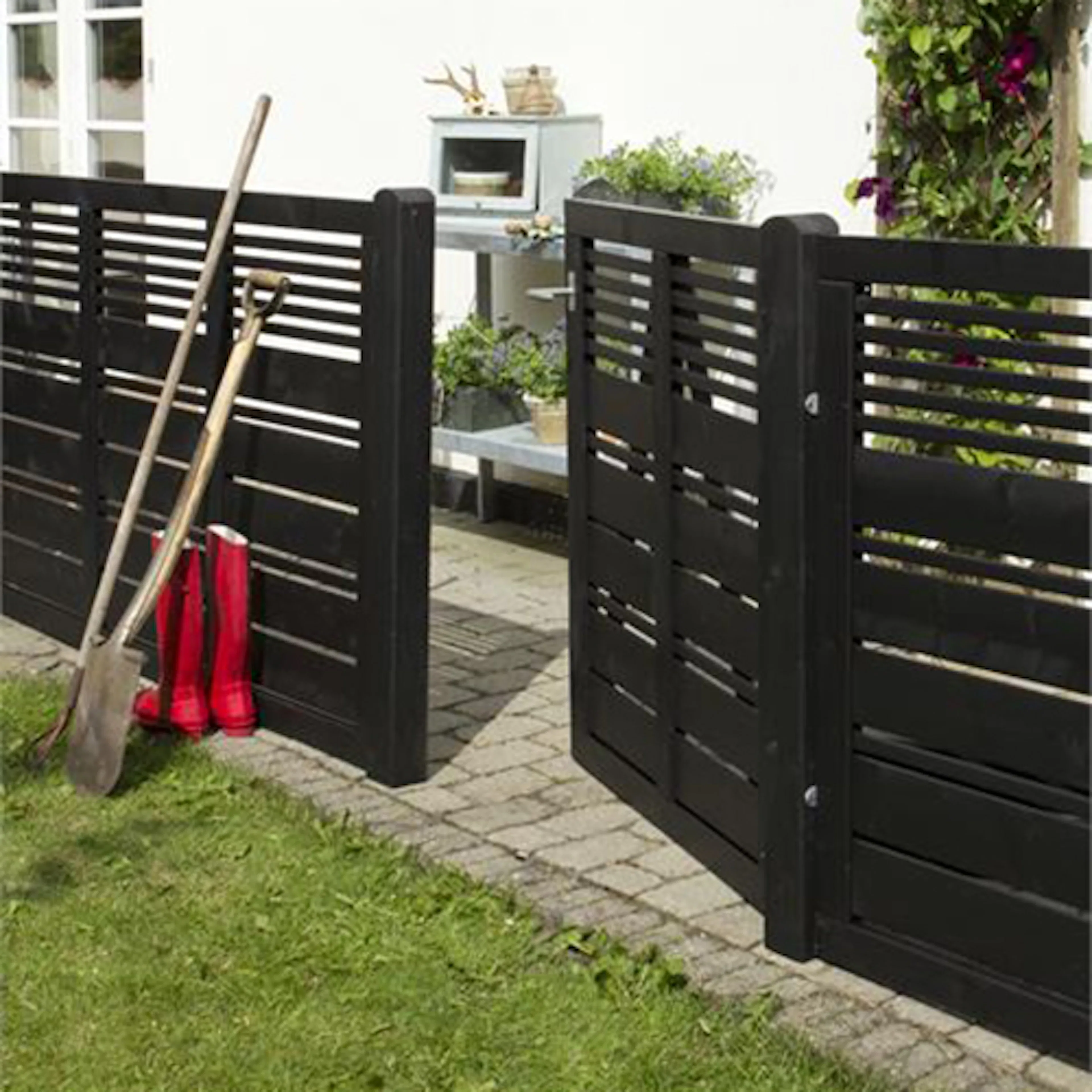 Skärmgrind PLUS Silence 100x110 cm Svart