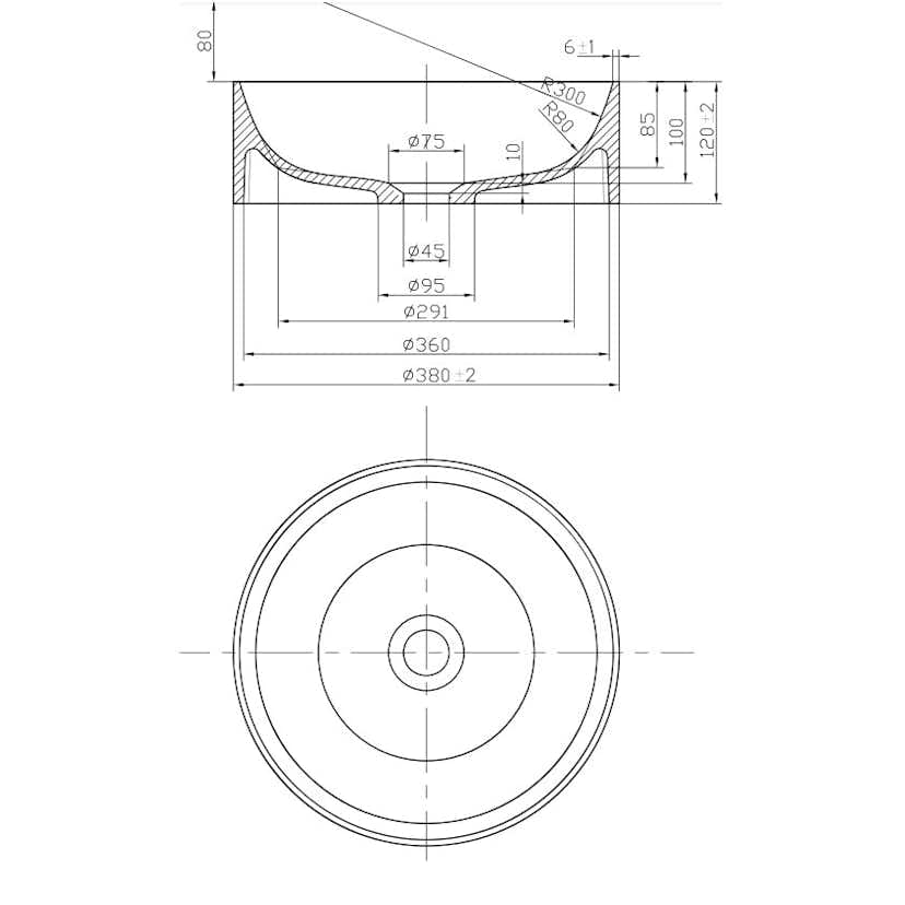 Tvättställ Scandtap Solid R2