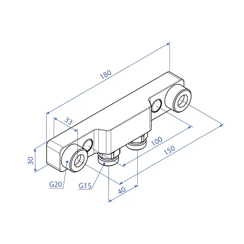 Blandarfäste Trio Perfekta för Utanpåliggande Rördragning 40/150cc