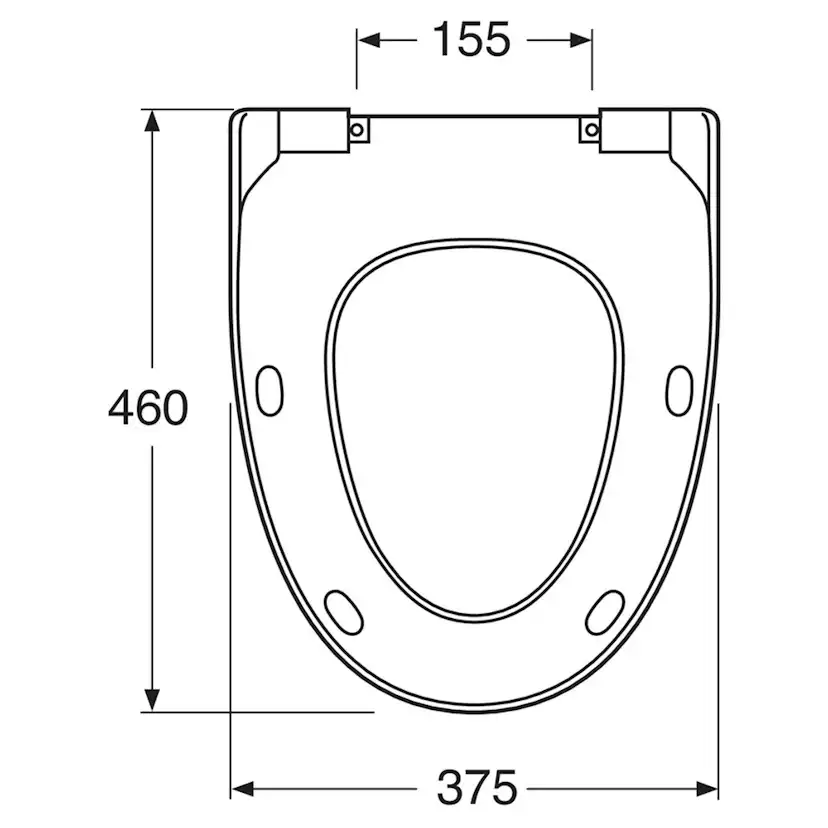 Toalettsits Gustavsberg Estetic 9M10 med Fasta Gångjärn
