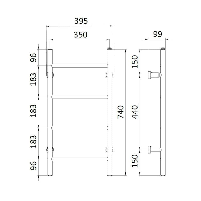Handdukstork REJ Design Tango E 35744