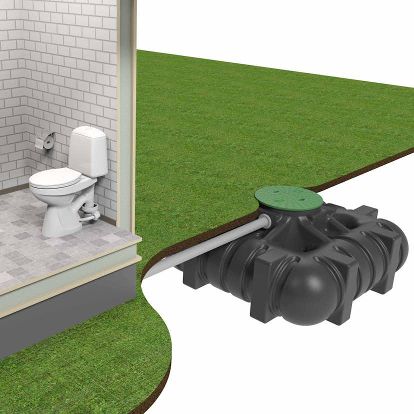 Snålspolande Toalettstol Wostman EcoFlush 1 L med Urinsortering