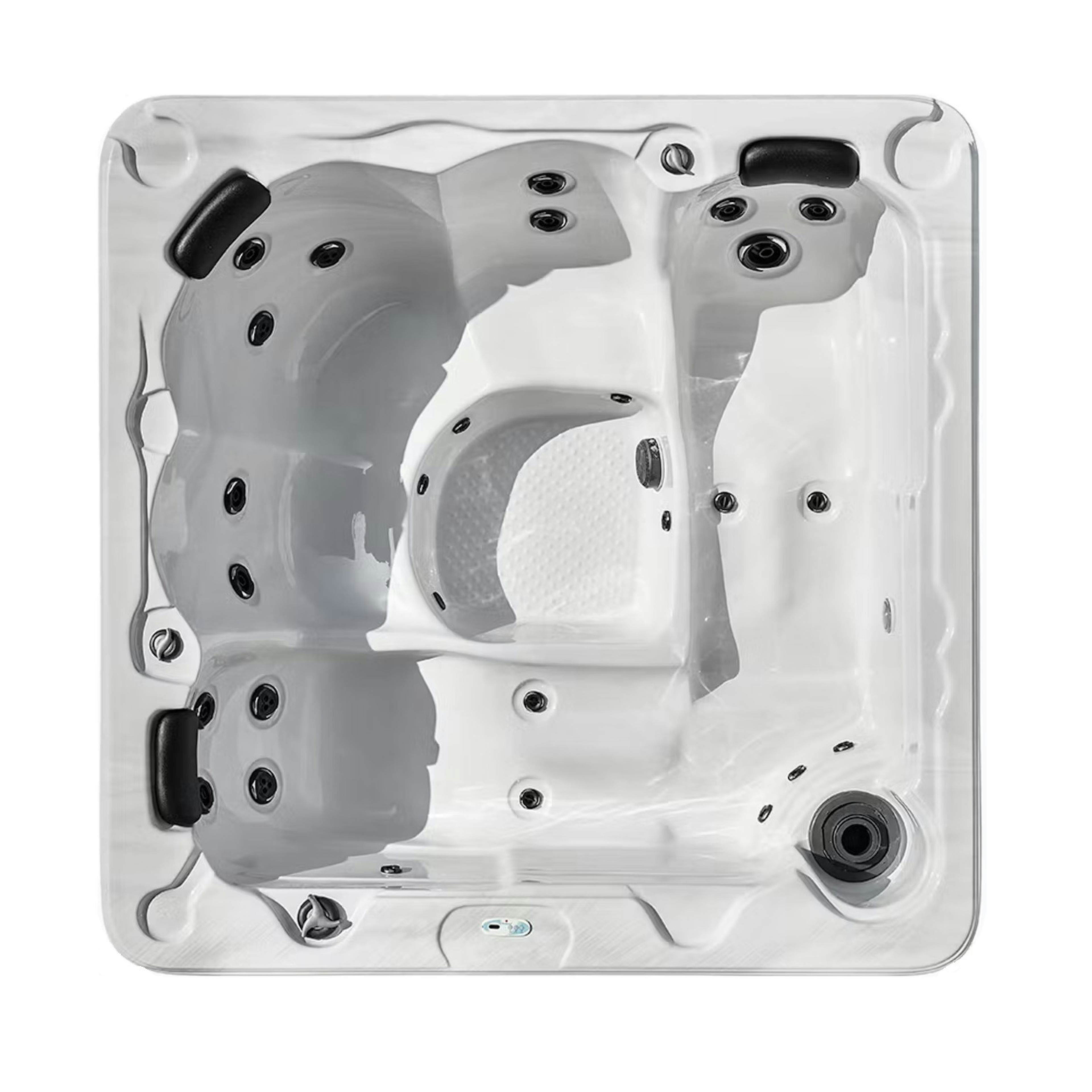 Utespa DenForm 52 White Sterling 28 Jets Spabad för 5 Personer