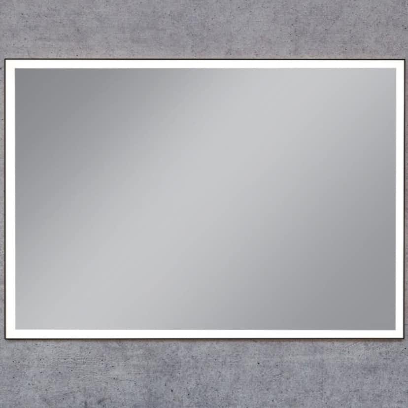 Spegel Vidi Evo med LED-belysning Svart