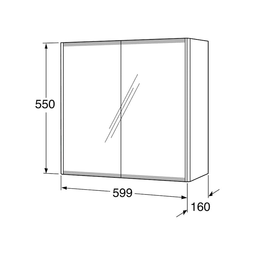 Spegelskåp Gustavsberg Graphic 60 cm