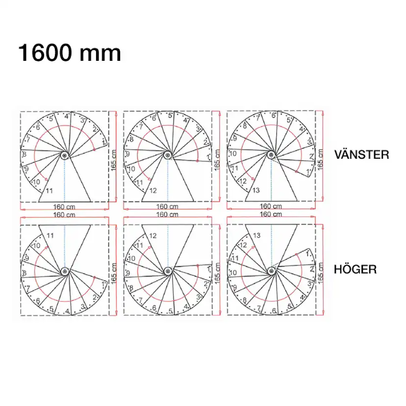 Spiraltrappa Byggera Euro Design Svart