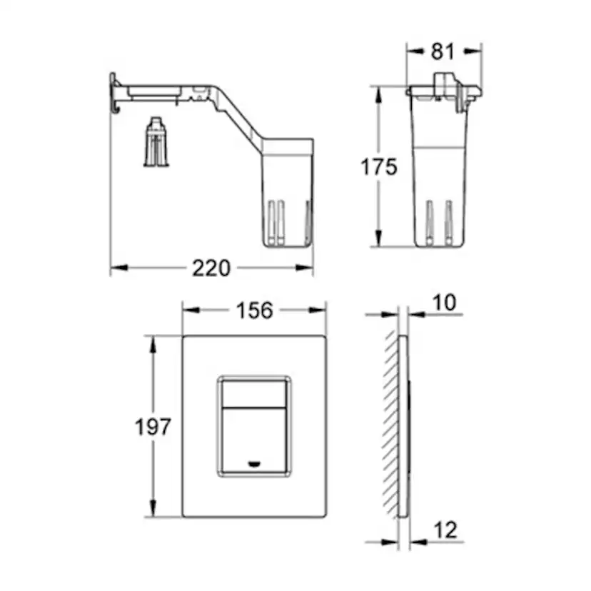 Spolknapp Grohe Skate Cosmopolitan Set Fresh