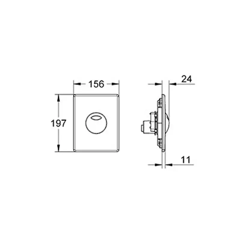 Spolknapp Grohe Skate med Dubbelspolning