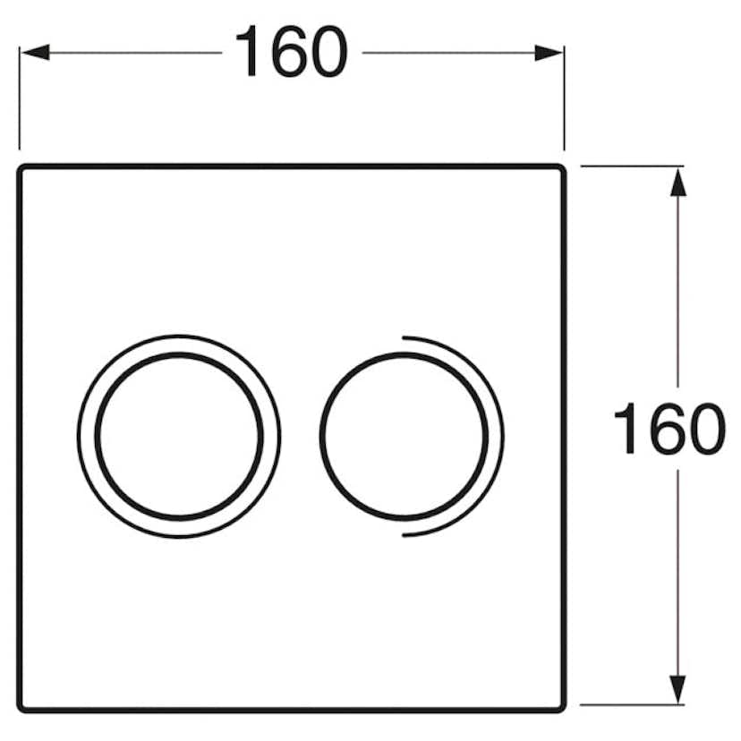 Spolknapp Gustavsberg till Triomont XS Duo Glas Pneumatisk
