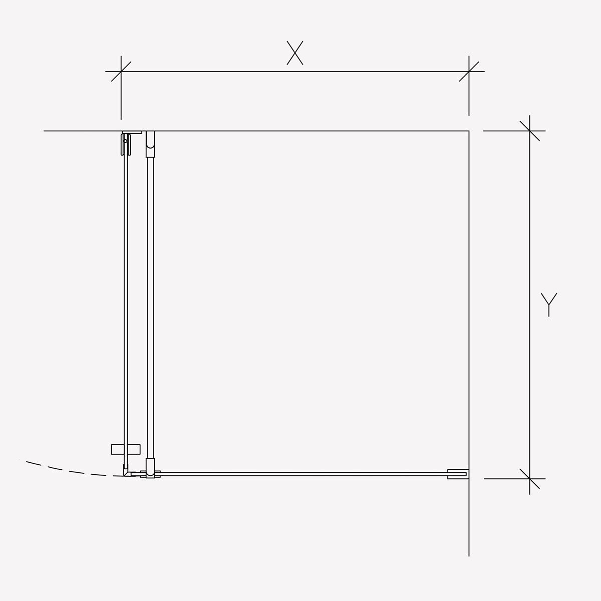 Duschhörn Invitrea Flair GH21 med Glasrengöring