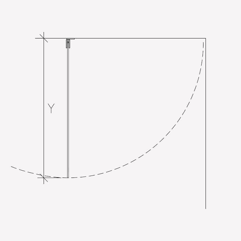 Duschvägg Invitrea Flair GH2 med Glasrengöring