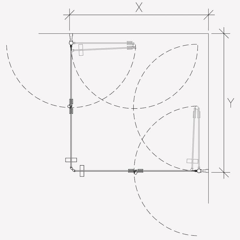 Duschhörn Invitrea Prime PH33 med Glasrengöring