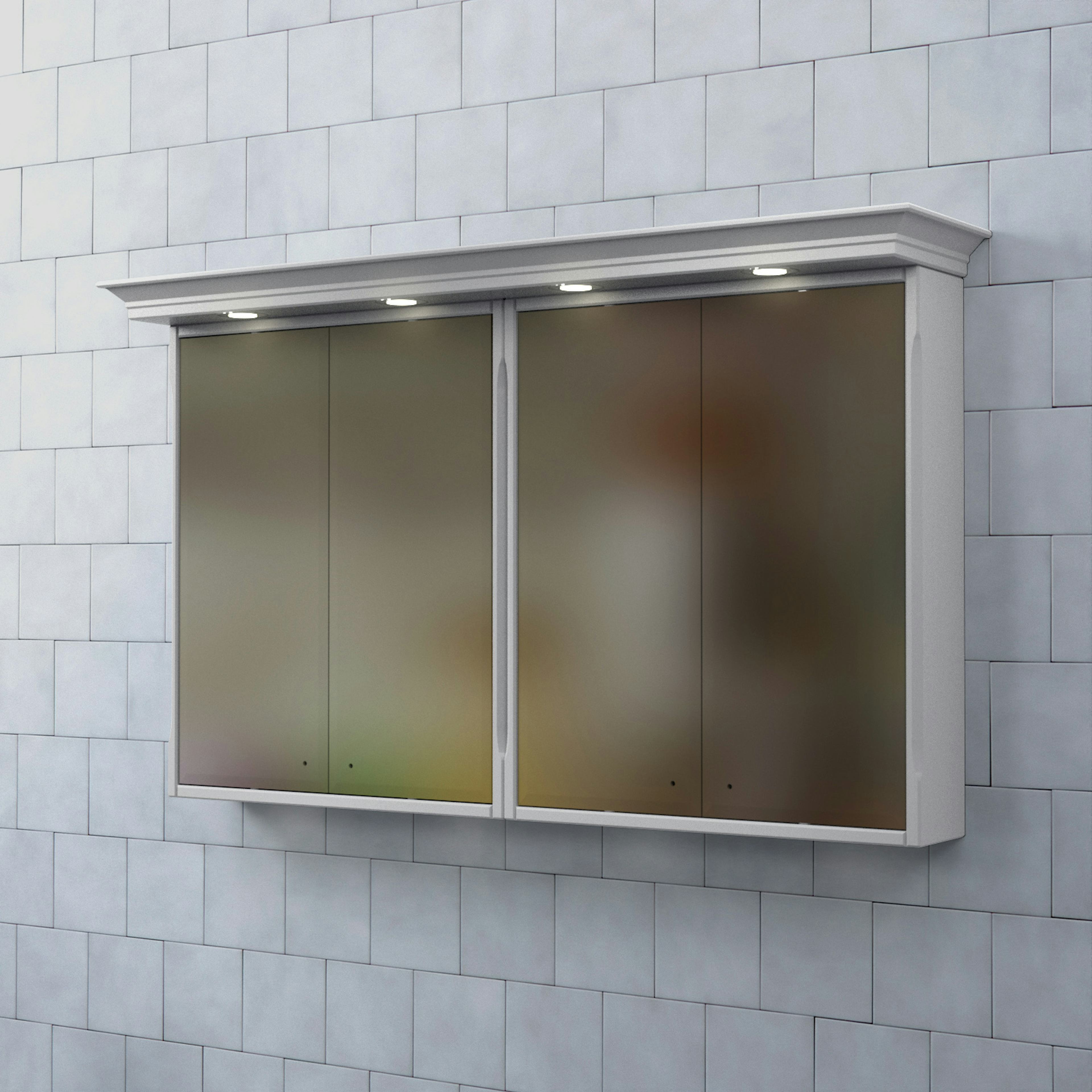 Spegelskåp Björbo Badrum Saga med Belysning 130