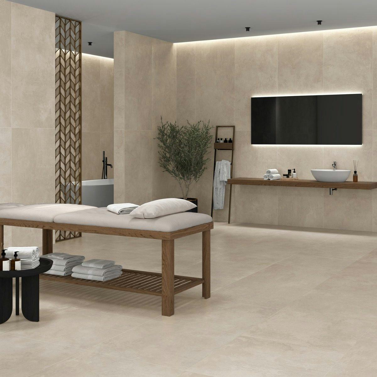 Klinker Elementi Beige Matt 60x120 cm