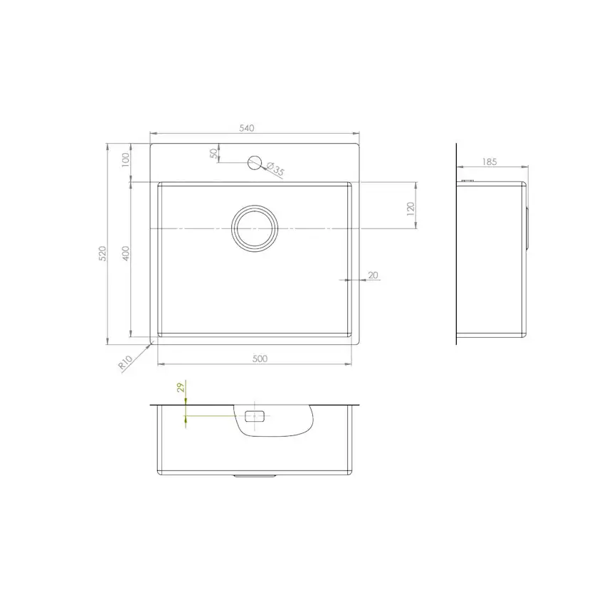 Diskho Strand Stainless ST50-EBC